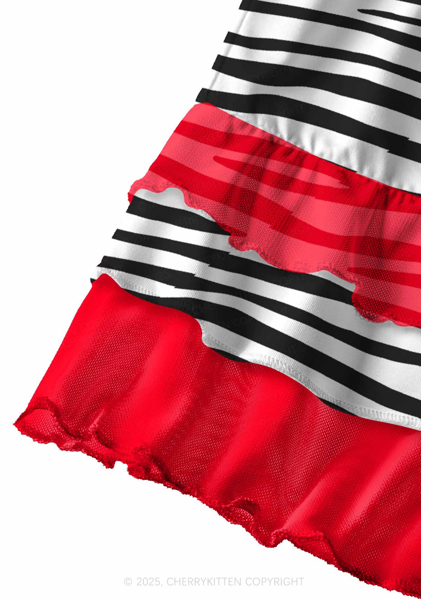 Zebra Pattern Y2K Print Mini Layered Skirt Cherrykitten - Image 3