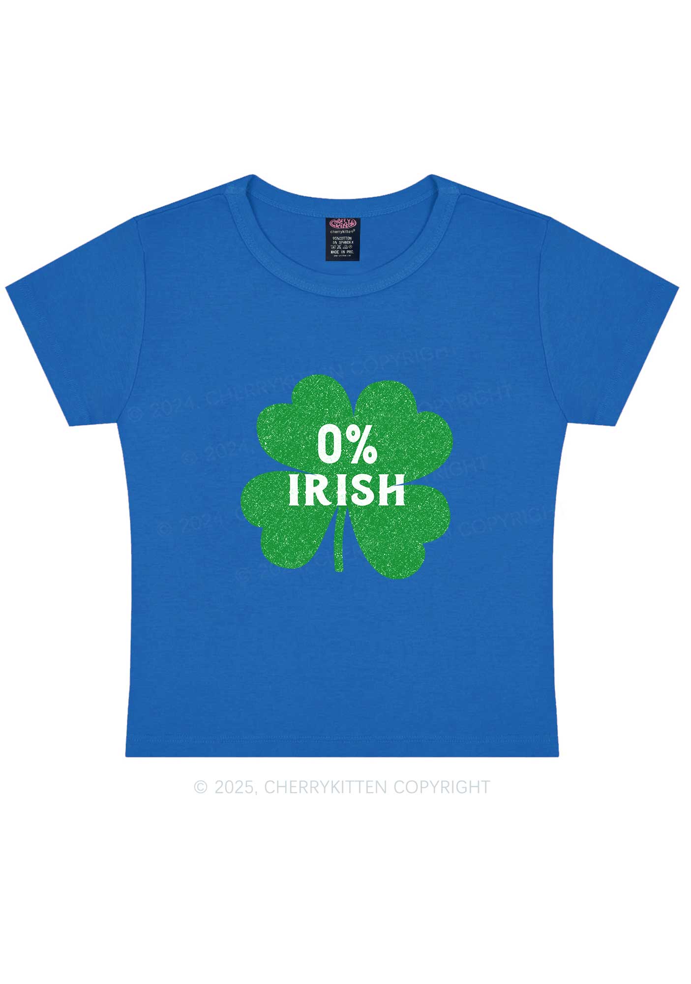 Zero Percent Irish St Patricks Y2K Baby Tee Cherrykitten - Image 12